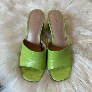 Lime green heels